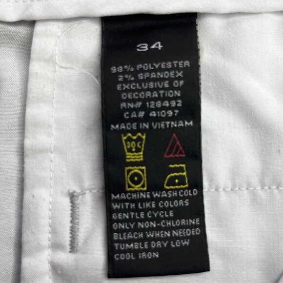 Greg Norman Golf Shorts Mens 34 Gray Stretch Flat Front Pockets - Picture 6 of 7